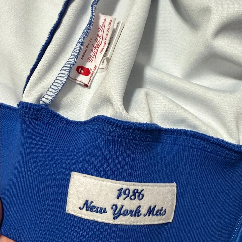 BAPE x Mitchell & Ness NY Mets 1986 Camo Track Jacket M - Picture 3 of 8